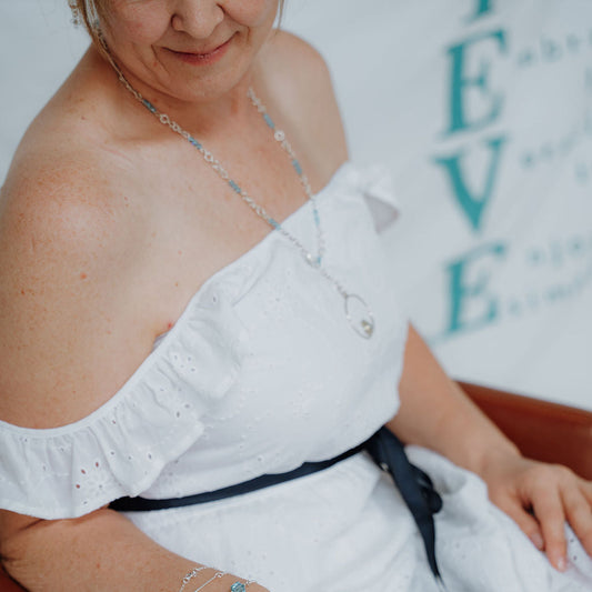 Sterling Silver Aquamarine and Topaz Multi-Way Necklace Plein De Vie Jewelry