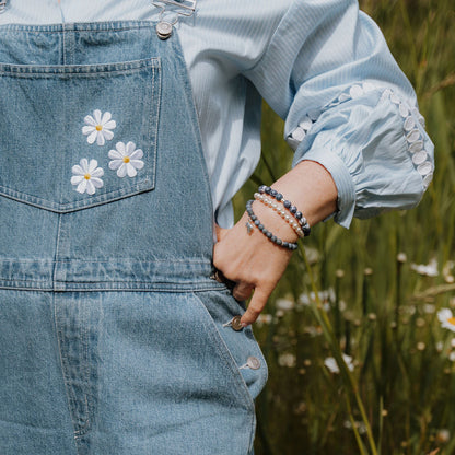 White Daisy Flower Iron On Patch Plein De Vie Jewelry
