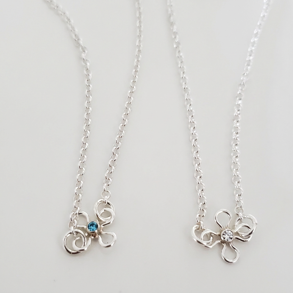 Brightened flower charm comparison