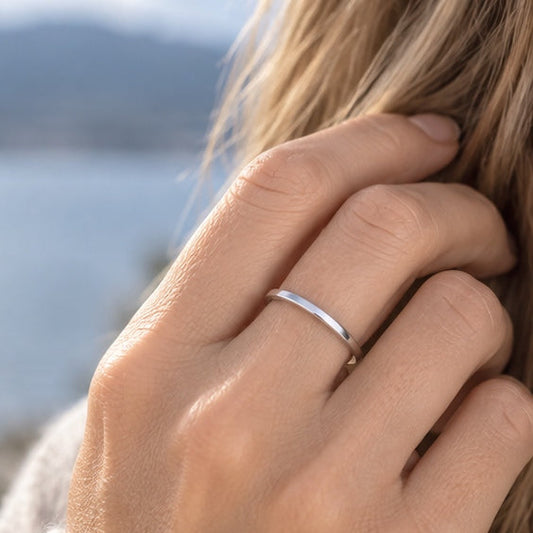Minimalist Round Wire Stacking Ring