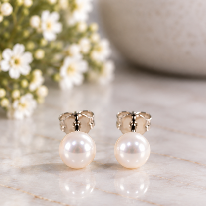 Pearl Stud Earrings