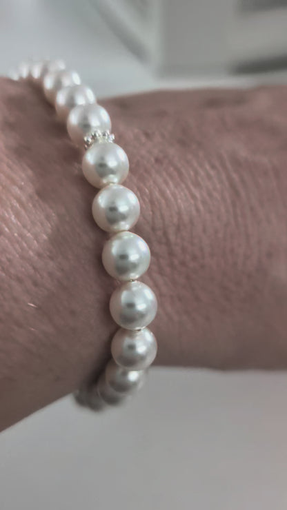 Swarovski Pearl Daisy Bracelet