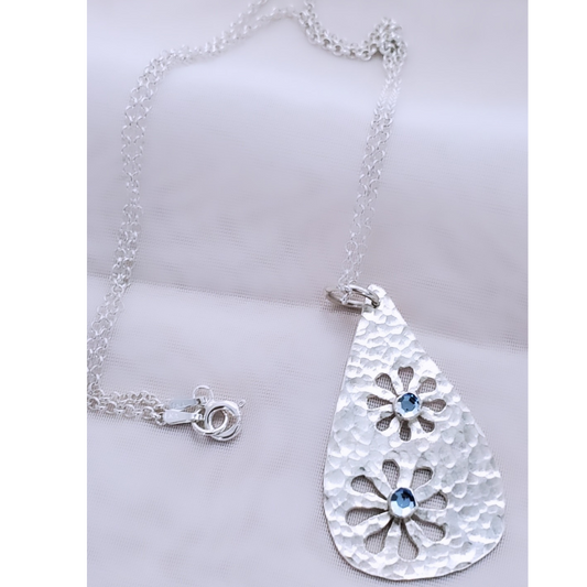 Embrace True Self: Sterling Silver Truth Flower Necklace