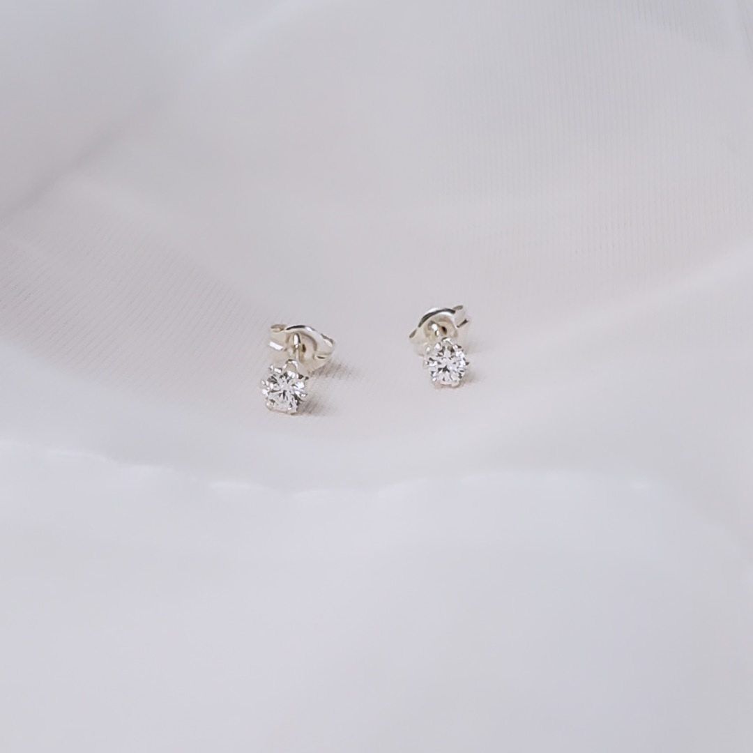 Sterling Silver Post Earrings with Swarovski Crystal