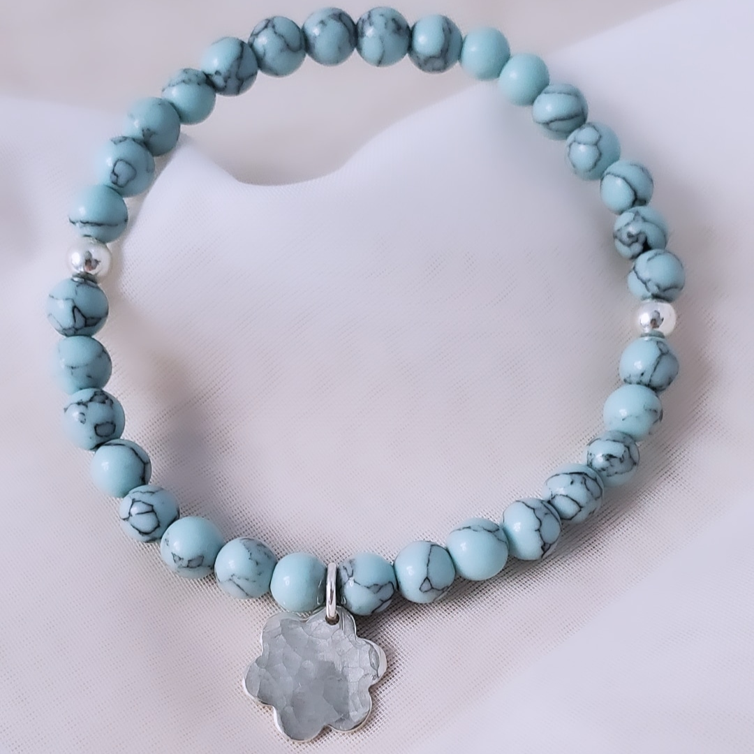 Turquoise Howlite Blue Magic Bracelet