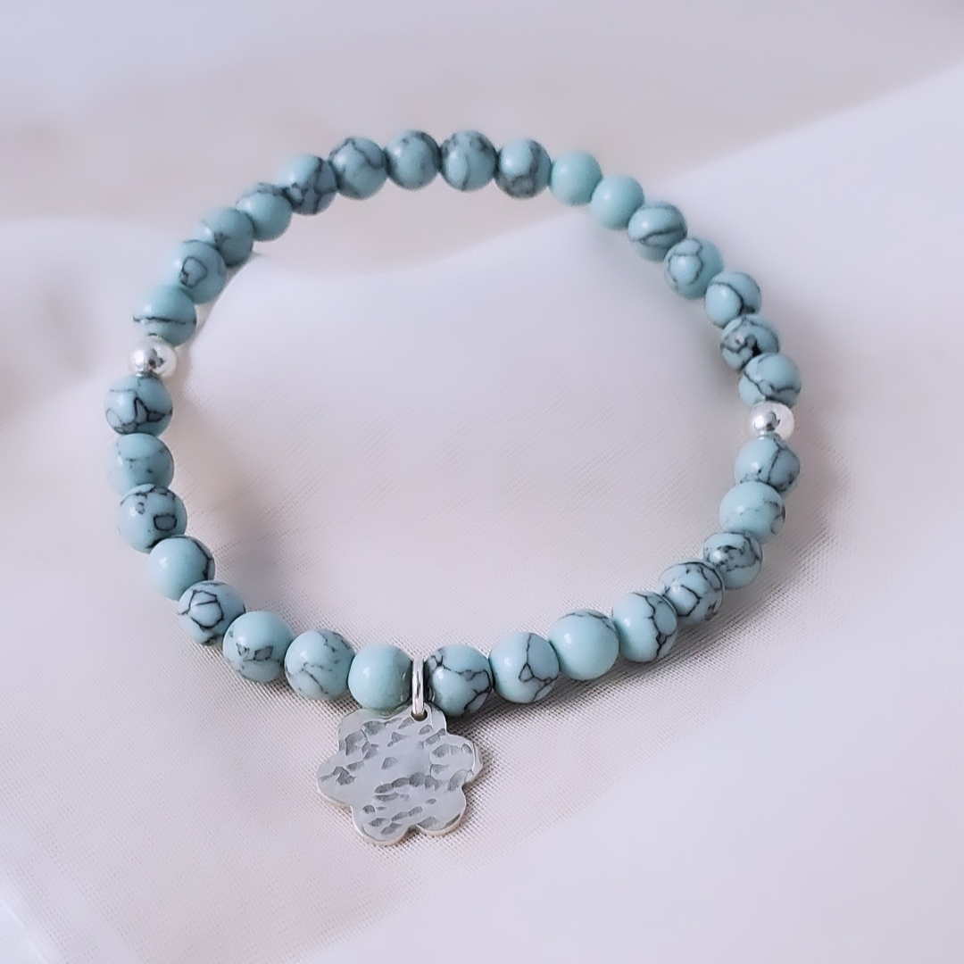 Turquoise Howlite Blue Magic Bracelet