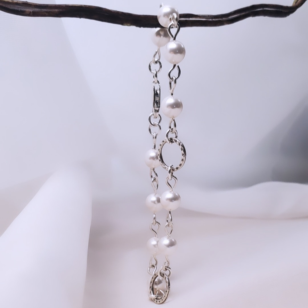 Sterling Silver and Swarovski Pearls Everyday Pearl Distinction Bracelet