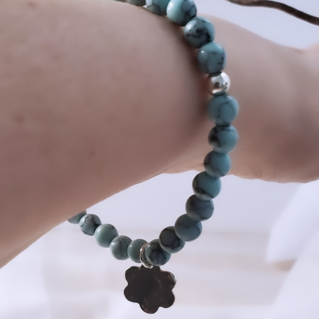 Turquoise Howlite Blue Magic Bracelet