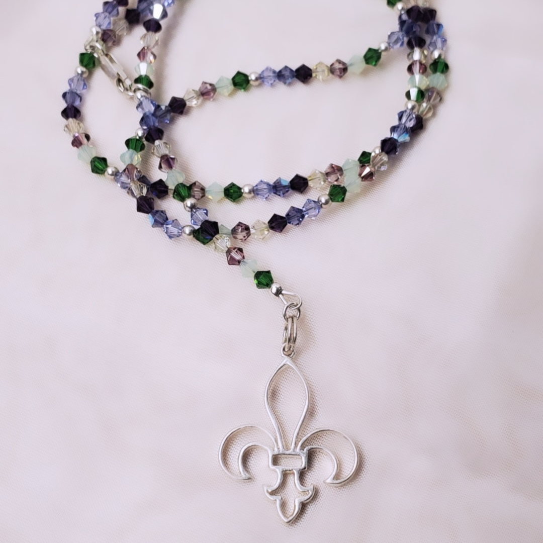 Swarovski Crystal Royale Necklace with Fleur-de-lis