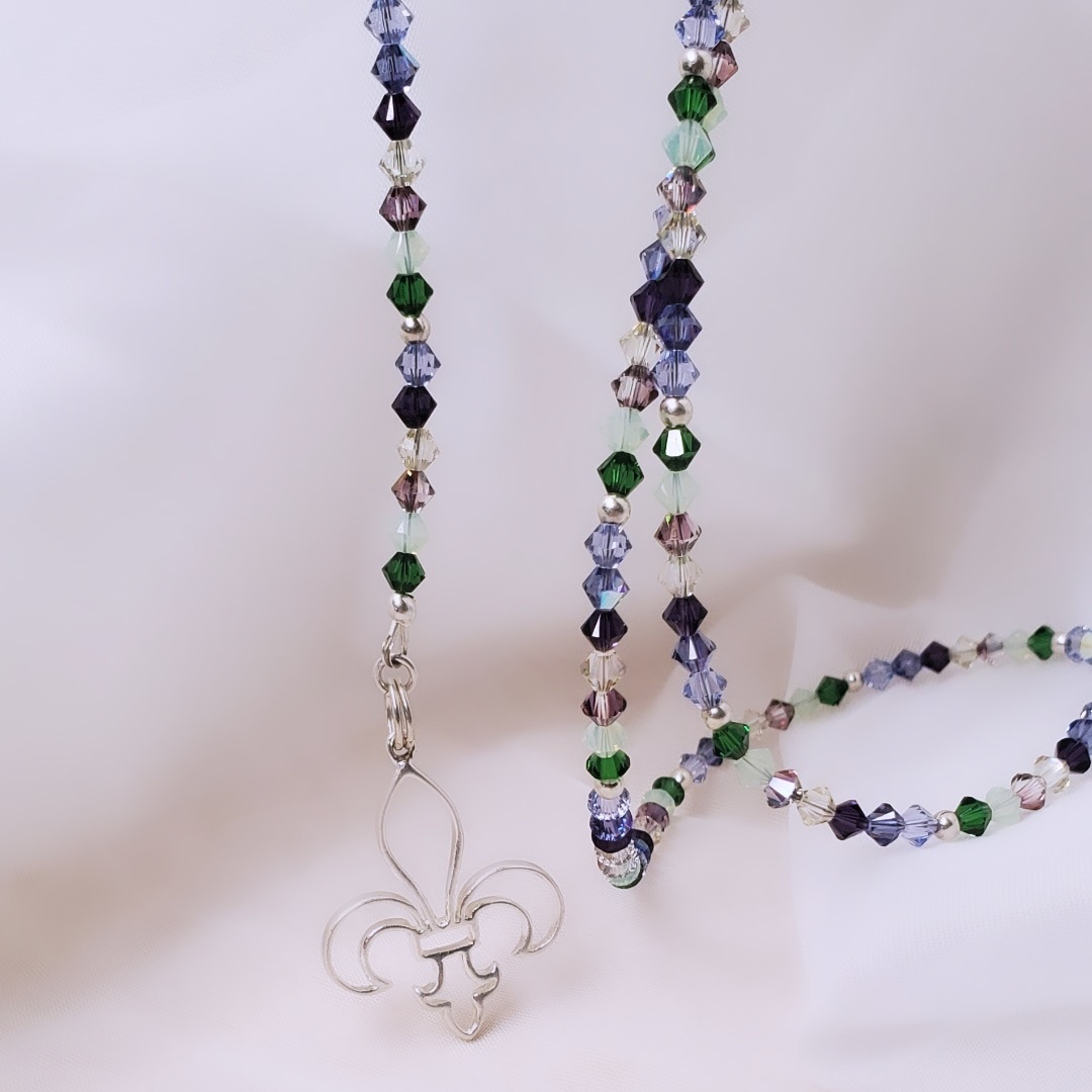 Swarovski Crystal Royale Necklace with Fleur-de-lis