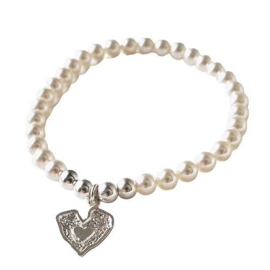 Swarovski Pearls and Sterling Silver Double the Love Bracelet