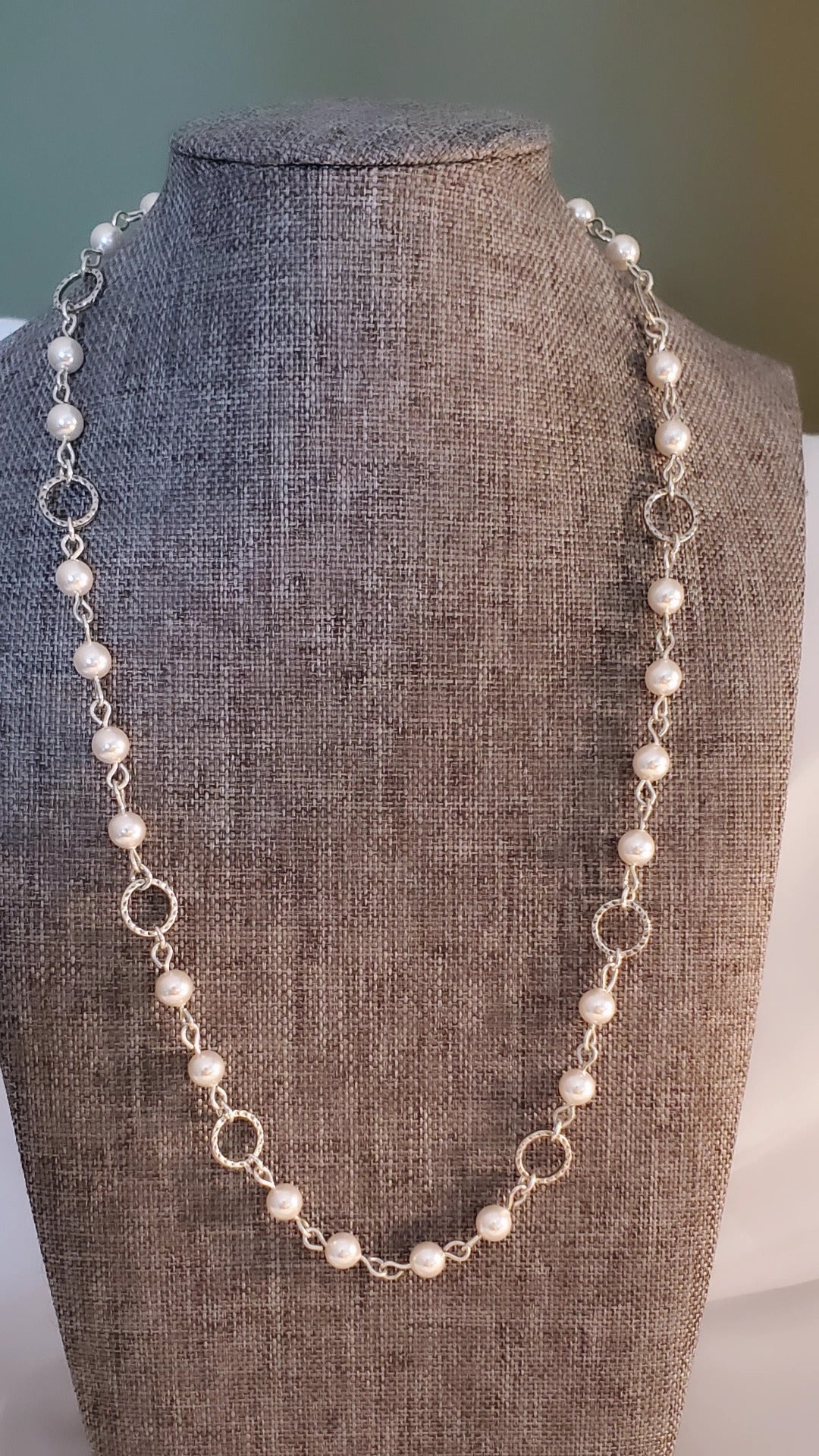 Sterling Silver and Swarovski Pearl Everyday Pearl Distinction Necklace
